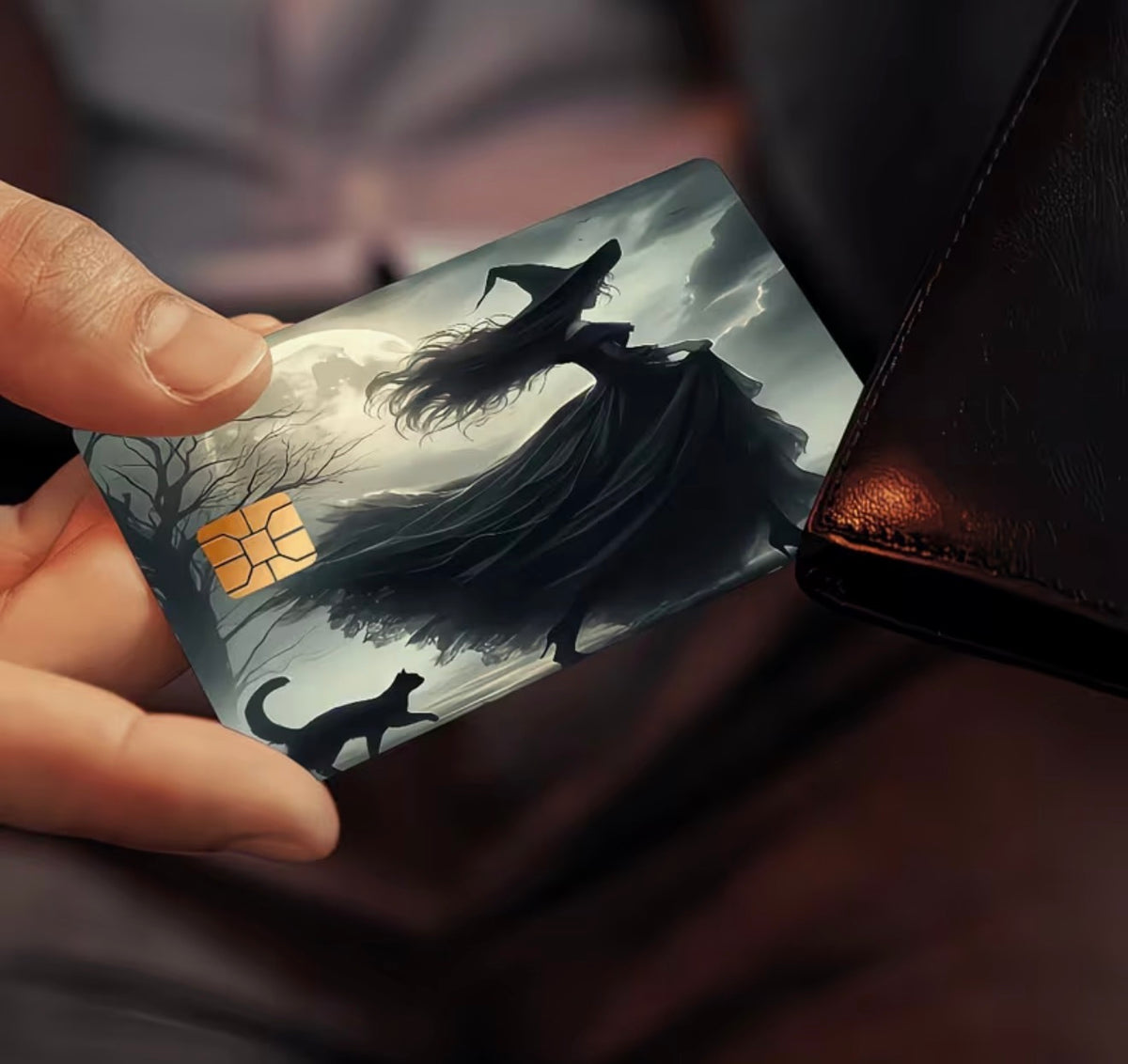 Moonlit Witch & Familiar Bank Card Skin