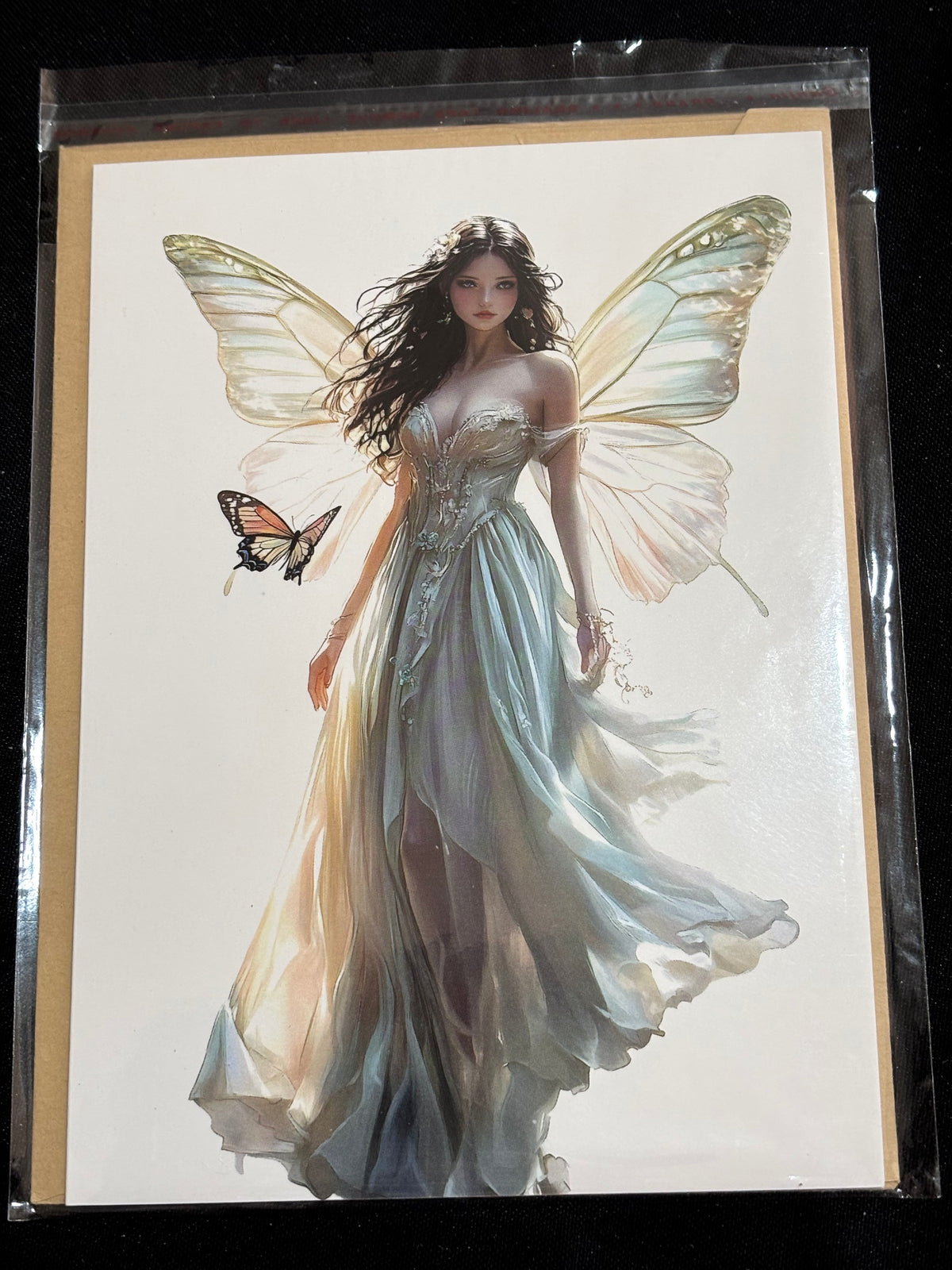 Moonlight Butterfly Fairy – Large 7 × 5 Greeting Card