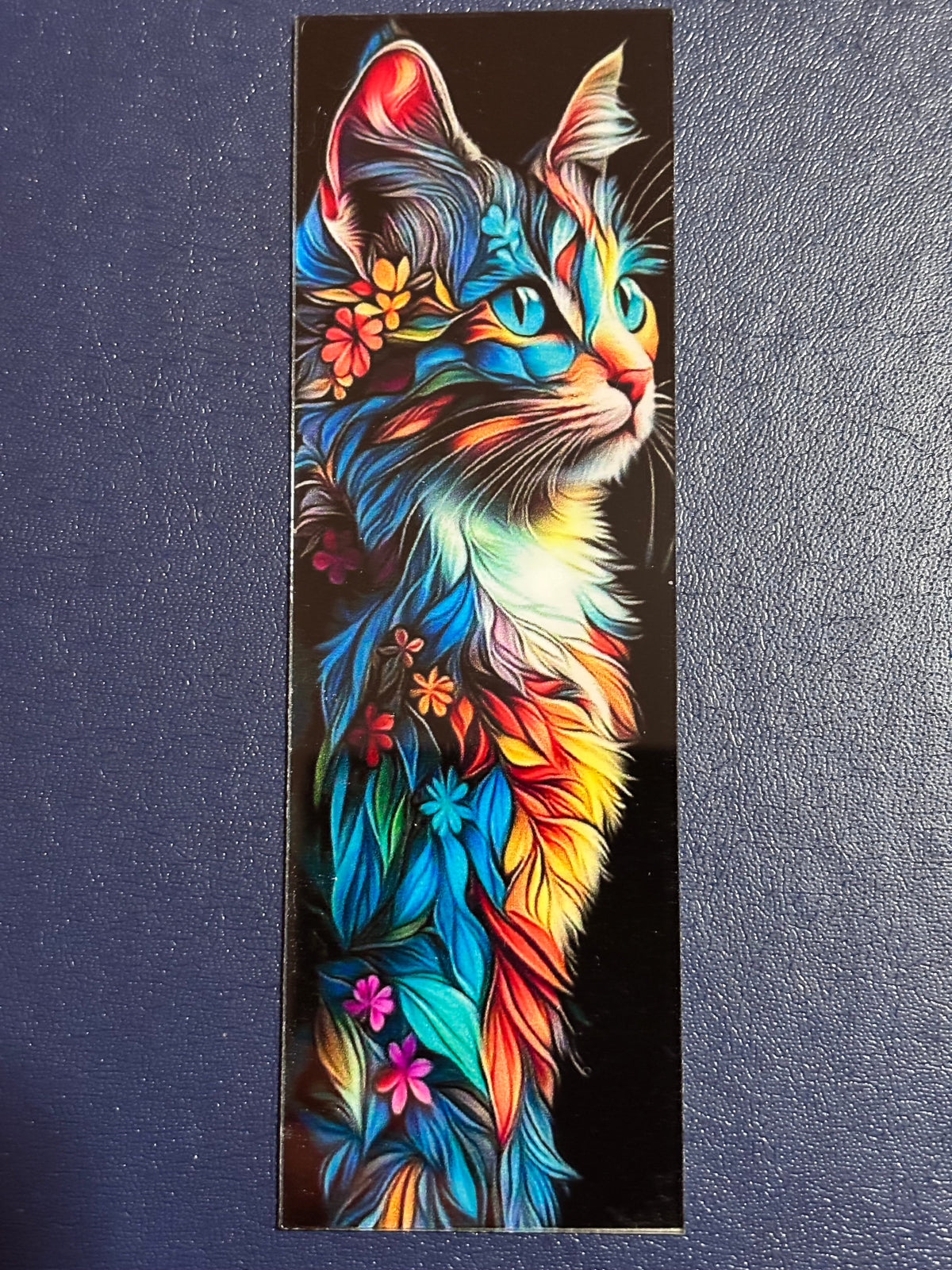 Colourful Cat Acrylic Bookmark 2