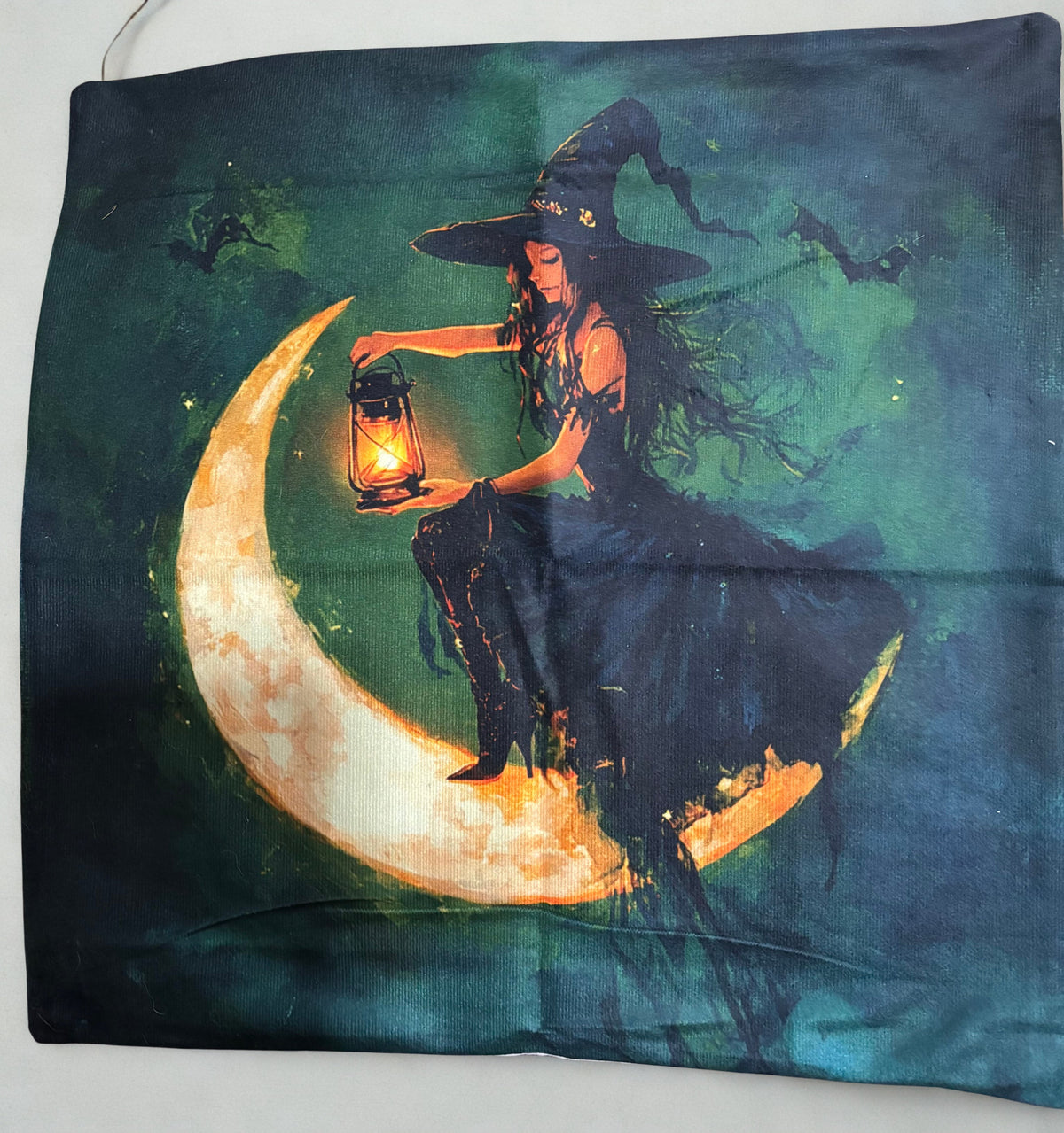 Lantern Witch Velvet Cushion Cover