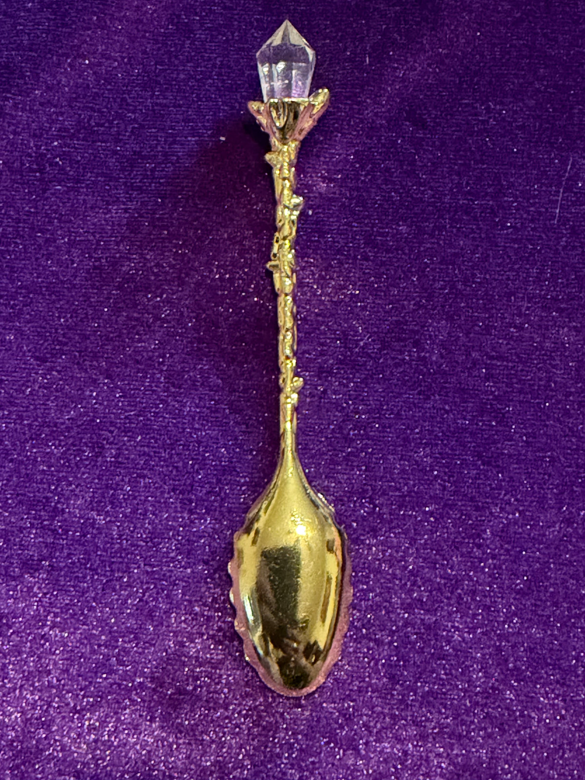 Crystal-Tipped Ritual Herb Spoon