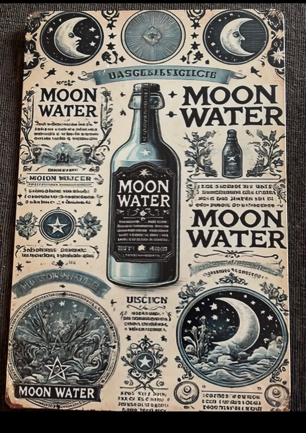 Moon Water Metal Wall Sign