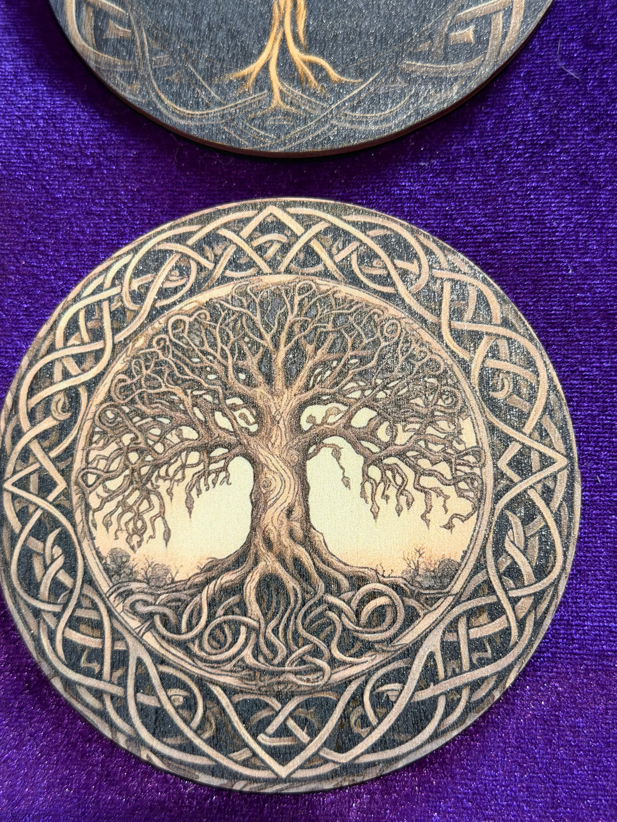 Tree of Life Wooden Coasters – Set of Four