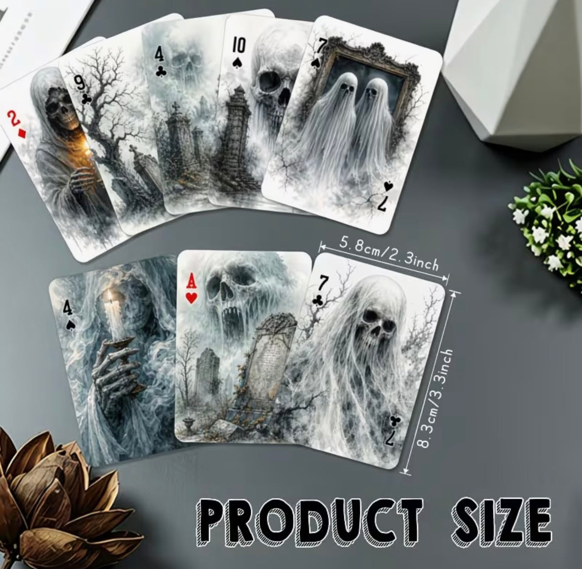 Gothic Ghost & Graveyard Playing Cards