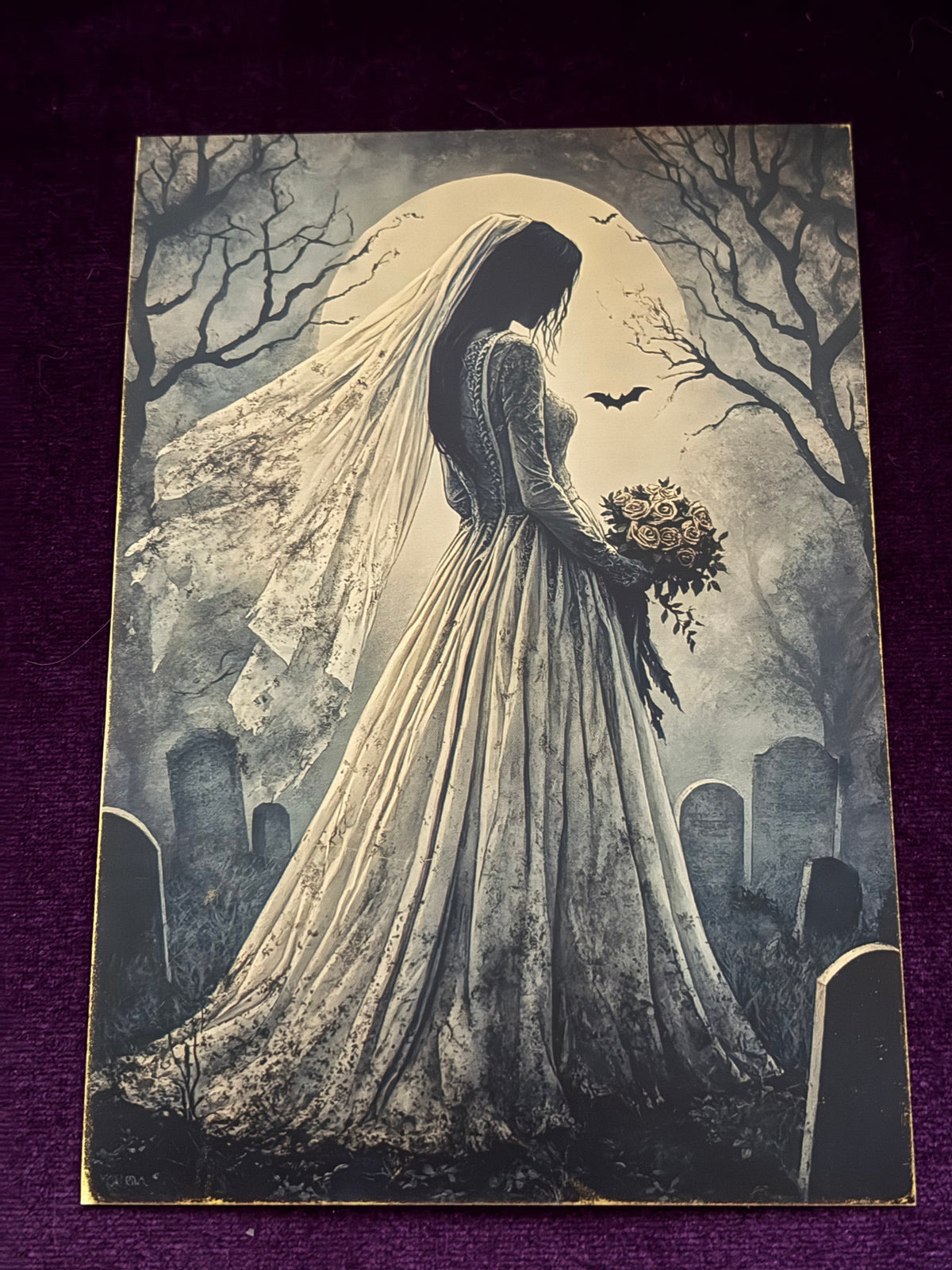 Gothic Moonlit Ruins Mini Print Set – Set 4