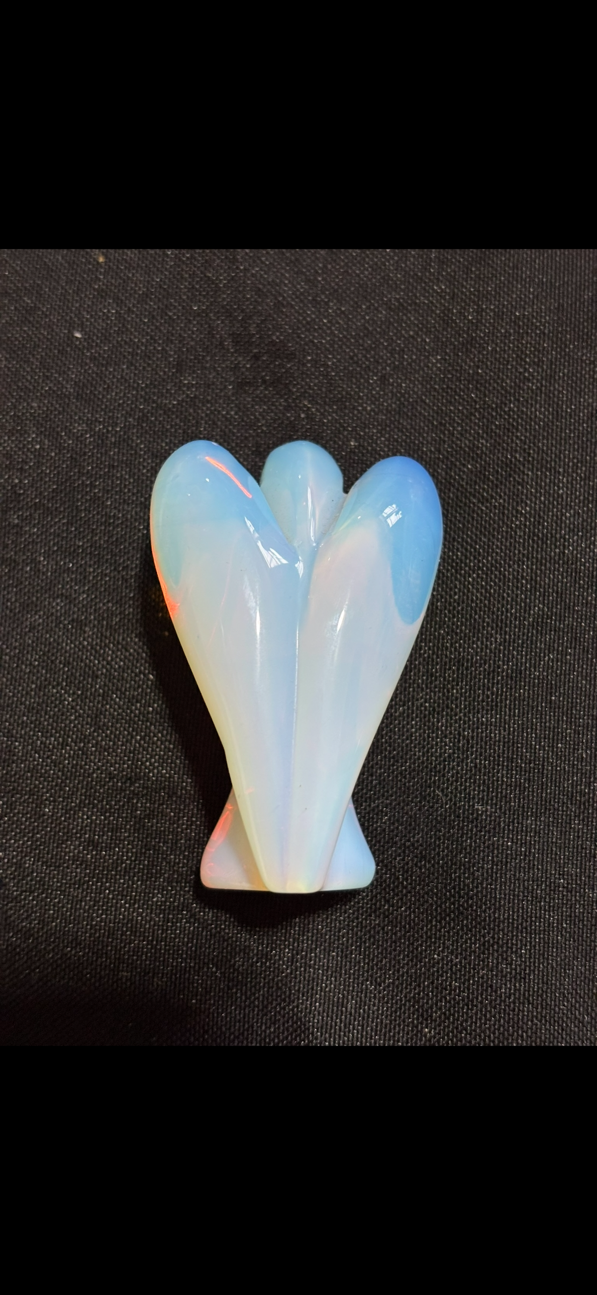Opalite Crystal Angel – Large 3 Inch Carved Figurine