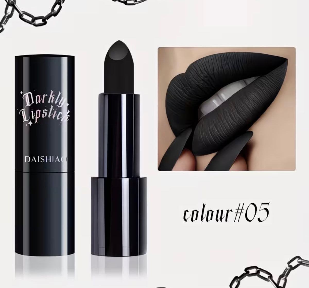 Darkly Lipstick Trio – Red, Plum & Black