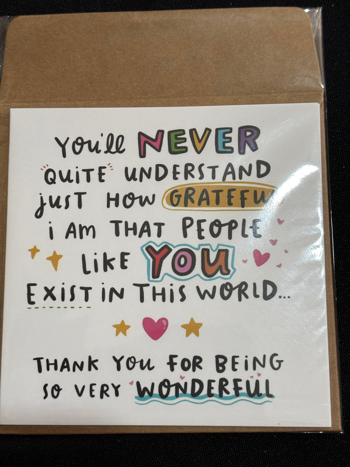 Thank You for Being Wonderful – Appreciation Card