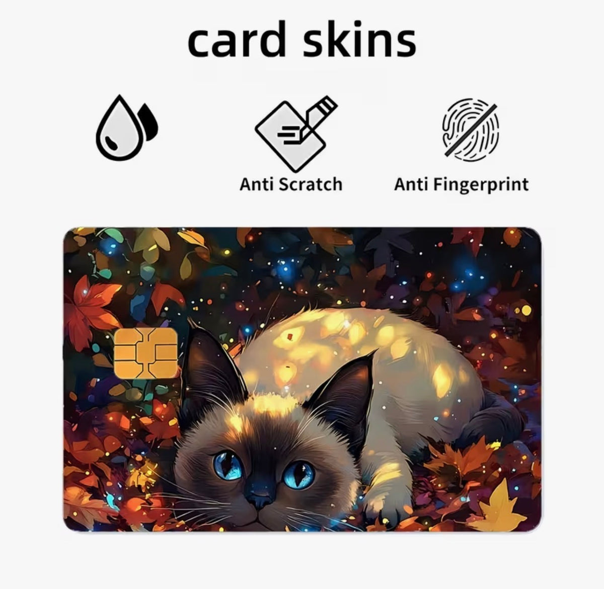 Moonlit Cat Bank Card Skins – Set of 4