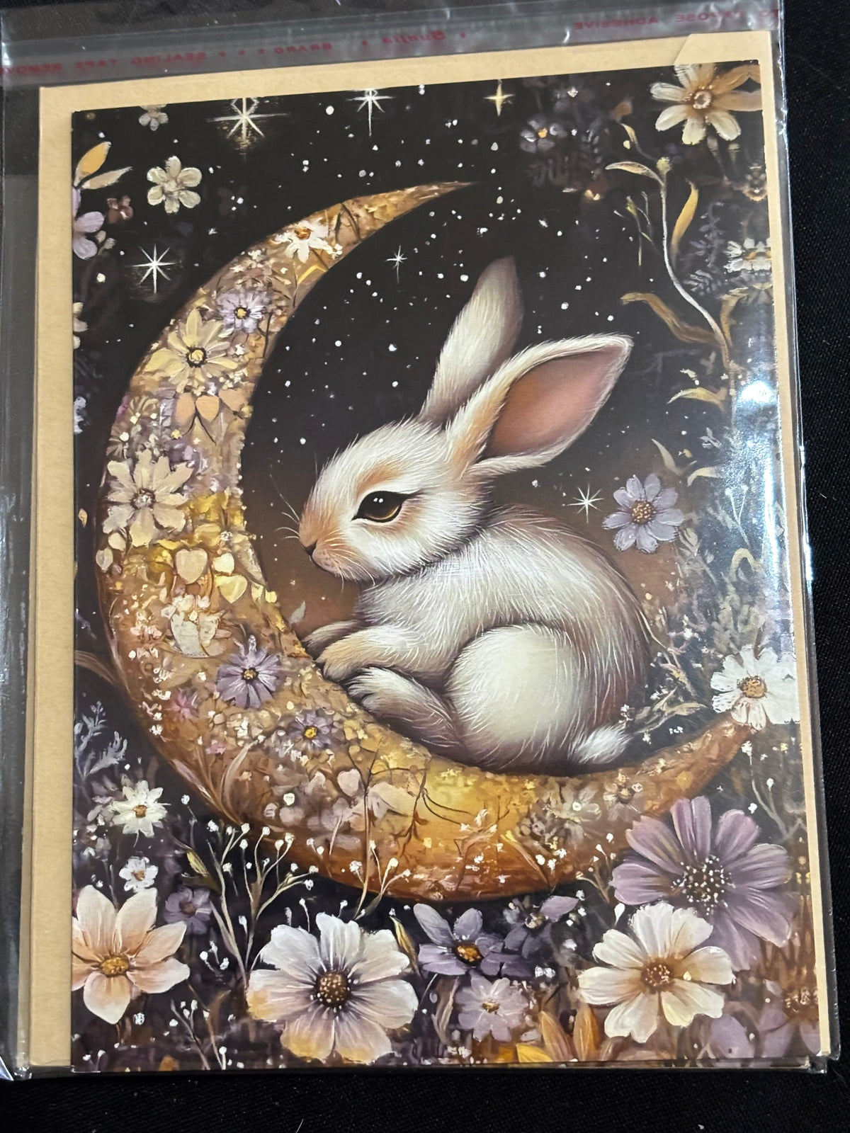 Moon Bunny – Forest Friends Large Greeting Card
