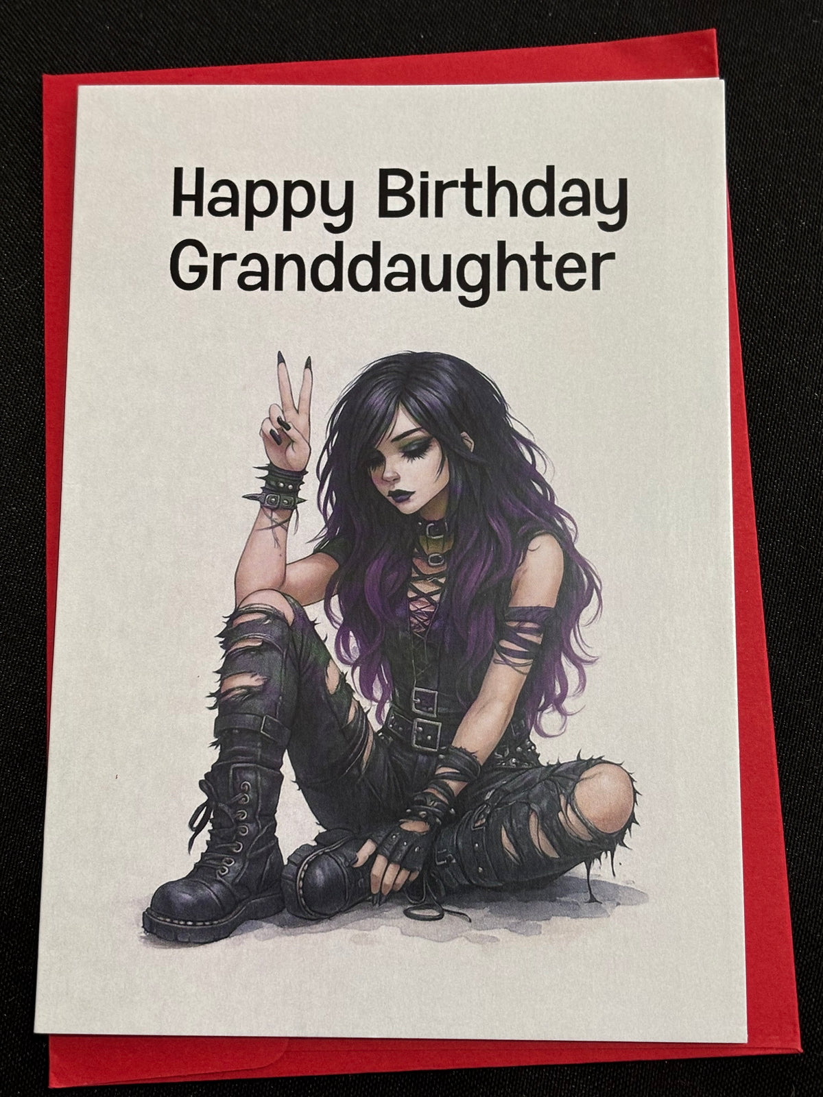 Gothic Granddaughter Birthday Card