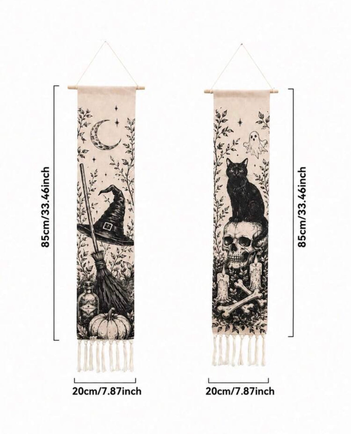 Witch & Familiar Gothic Wall Hanging