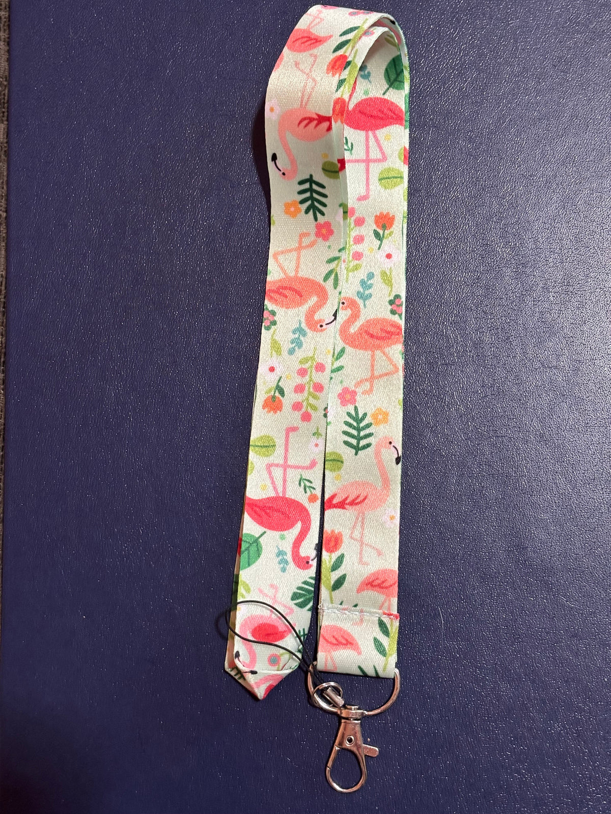 Pink Flamingos Lanyard with Clip & Phone String