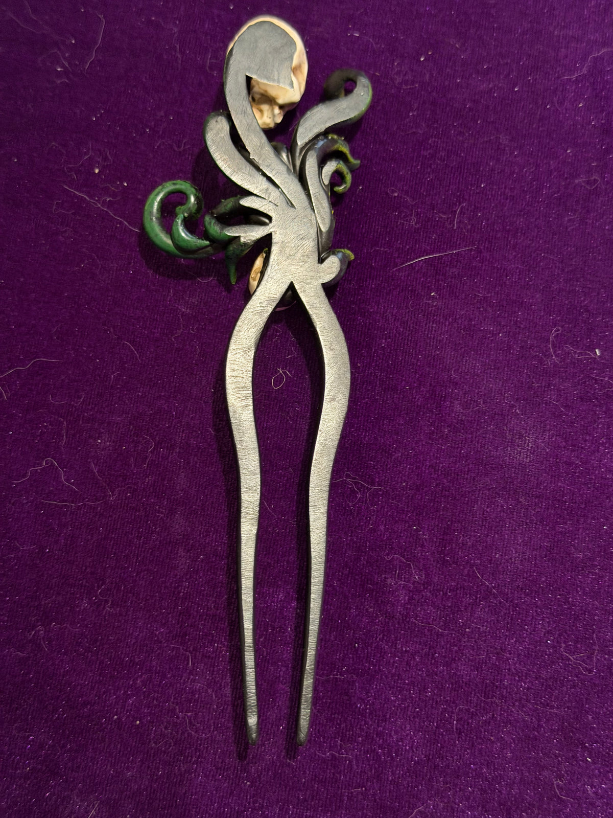 Gothic Skull & Vines Hair Fork