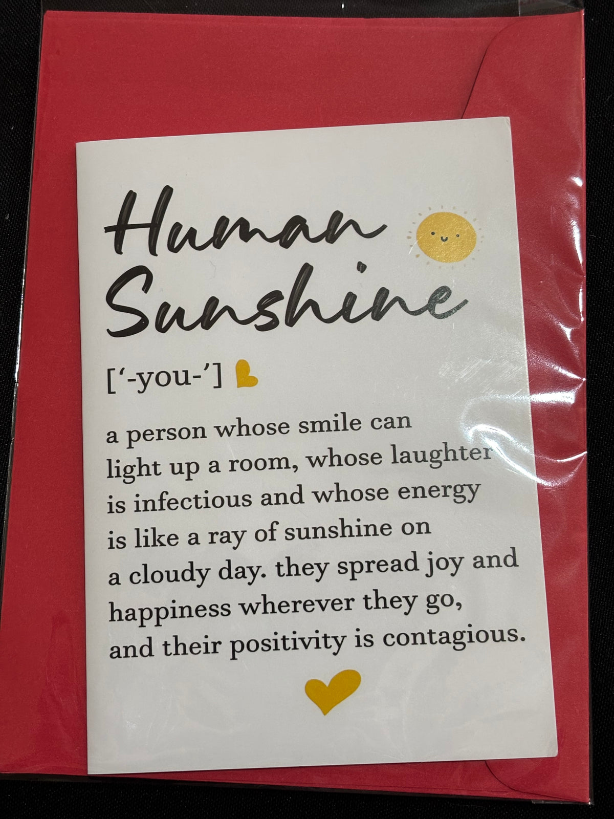 Human Sunshine Inspirational Card