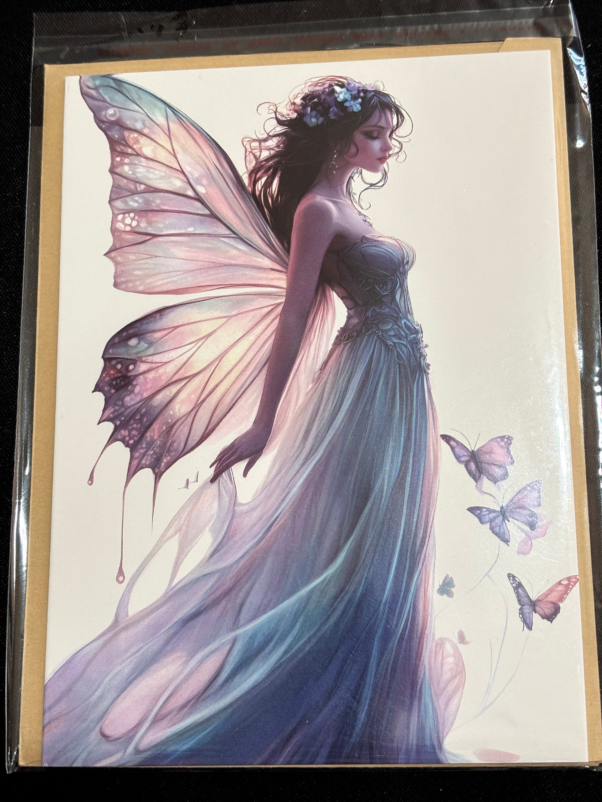 Twilight Butterfly Fairy – Large 7 × 5 Greeting Card