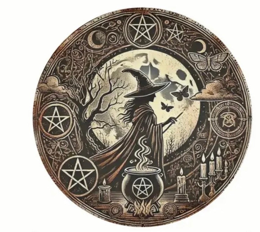 Witch’s Moon Round Tablecloth