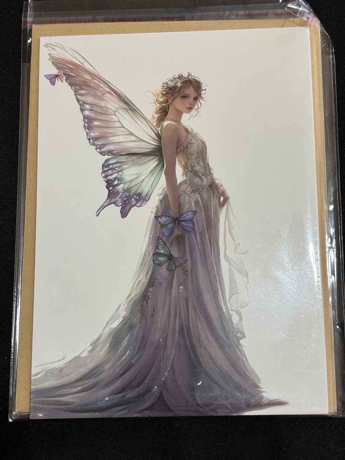 Silverwing Butterfly Fairy – Large 7 × 5 Greeting Card