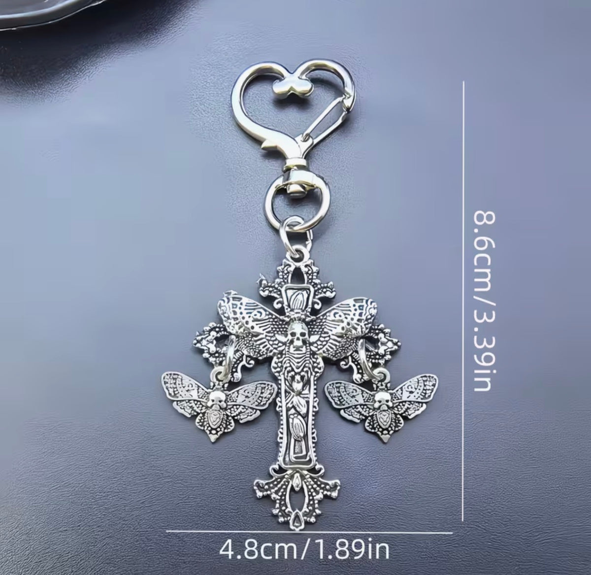 Death Moth Gothic Handbag Charm