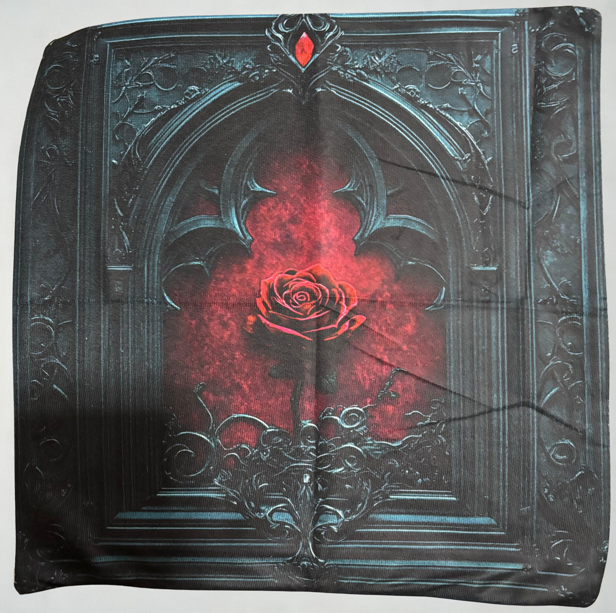 Blood Rose Velvet Cushion Cover