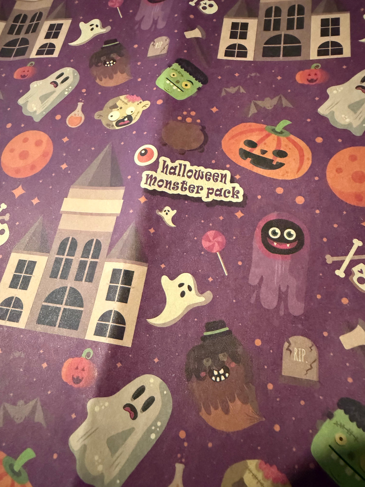 Halloween Monster Pack Wrapping Paper — 2 Sheet Pack