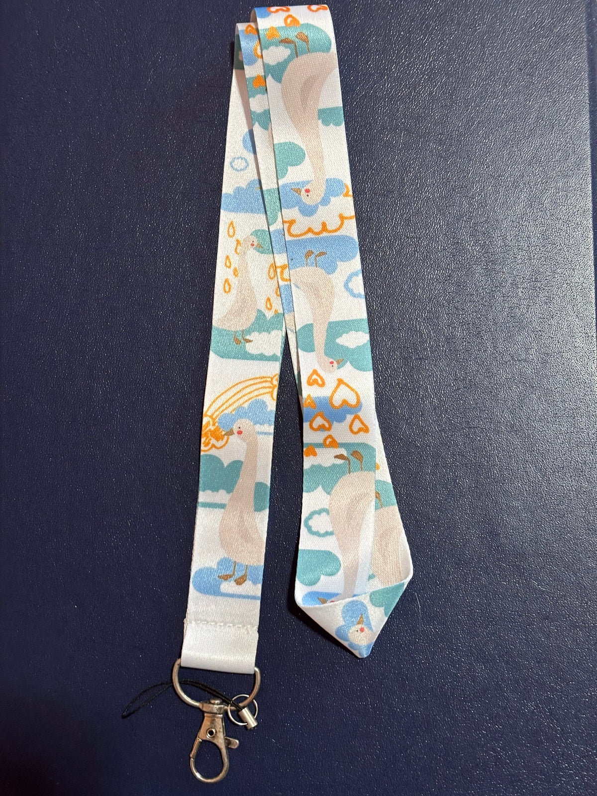 Geese & Rainbows Lanyard with Clip & Phone String