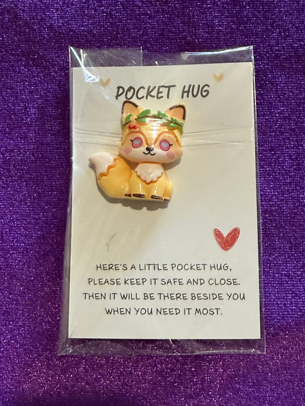 Fox Pocket Hug – Carry a Little Magic Yellow