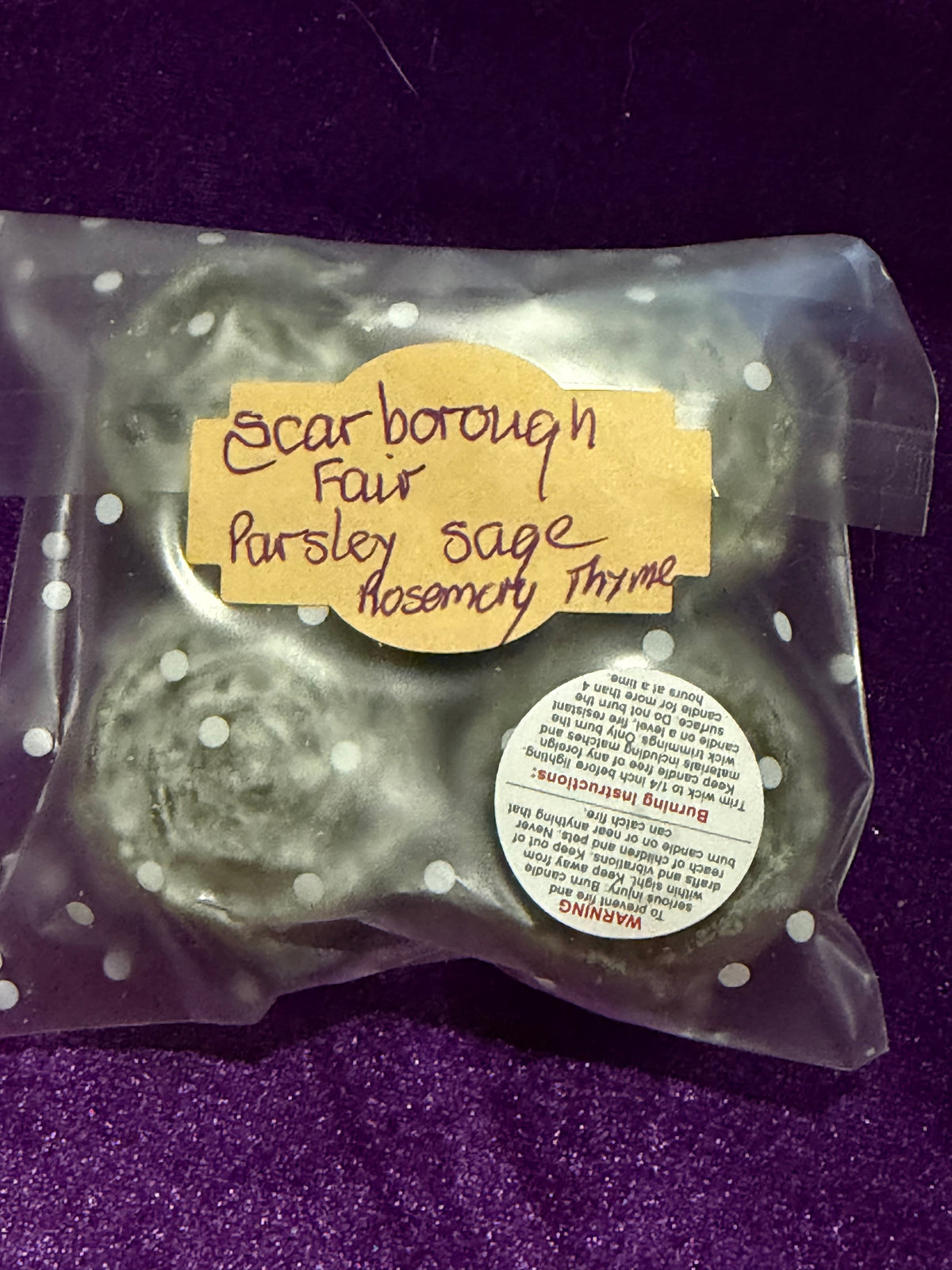 Scarborough Fair – Parsley, Sage & Rosemary Wax Melts