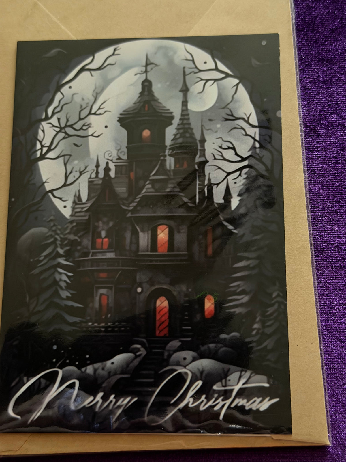 Gothic Manor Christmas Card
