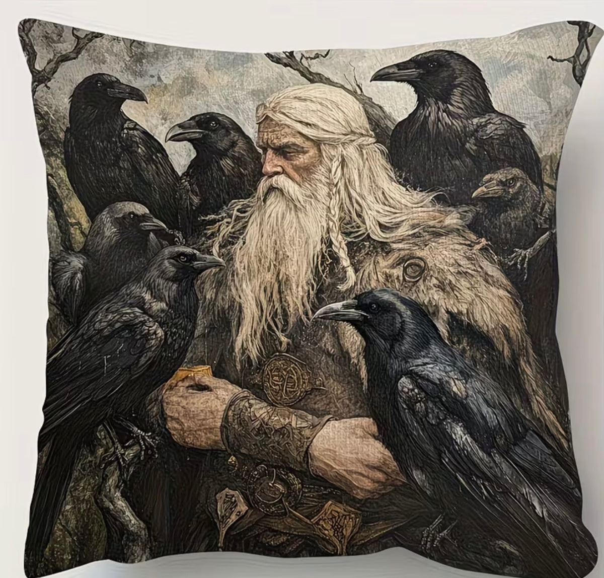 Odin & Ravens Velvet Cushion Cover