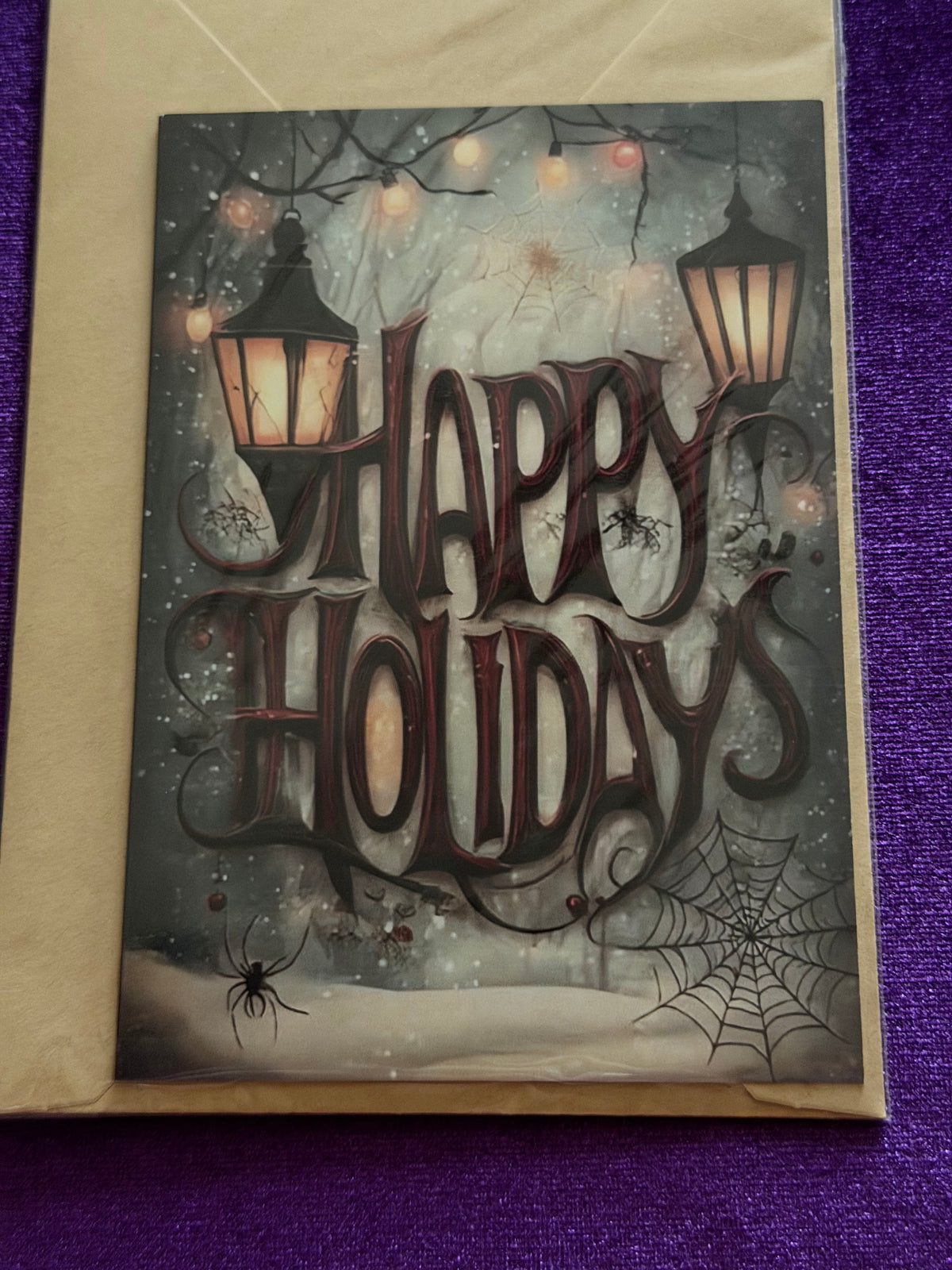 Happy Holidays Gothic Christmas Card