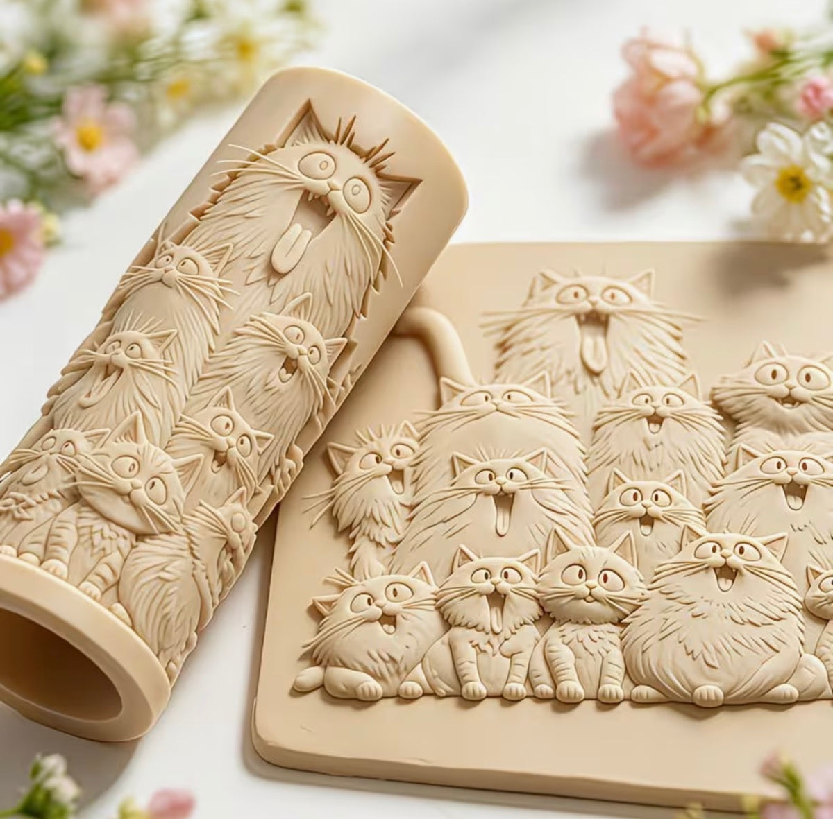 Crazy Cats Clay Texture Roller