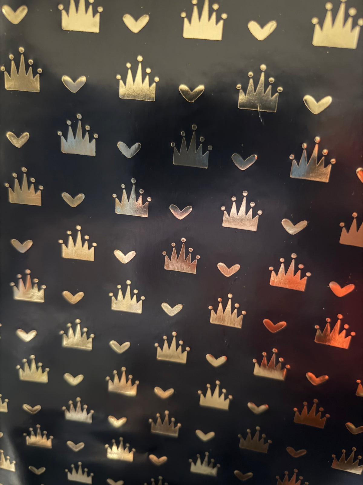 Black & Gold Crowns Premium Wrapping Paper — 2 Metre Roll