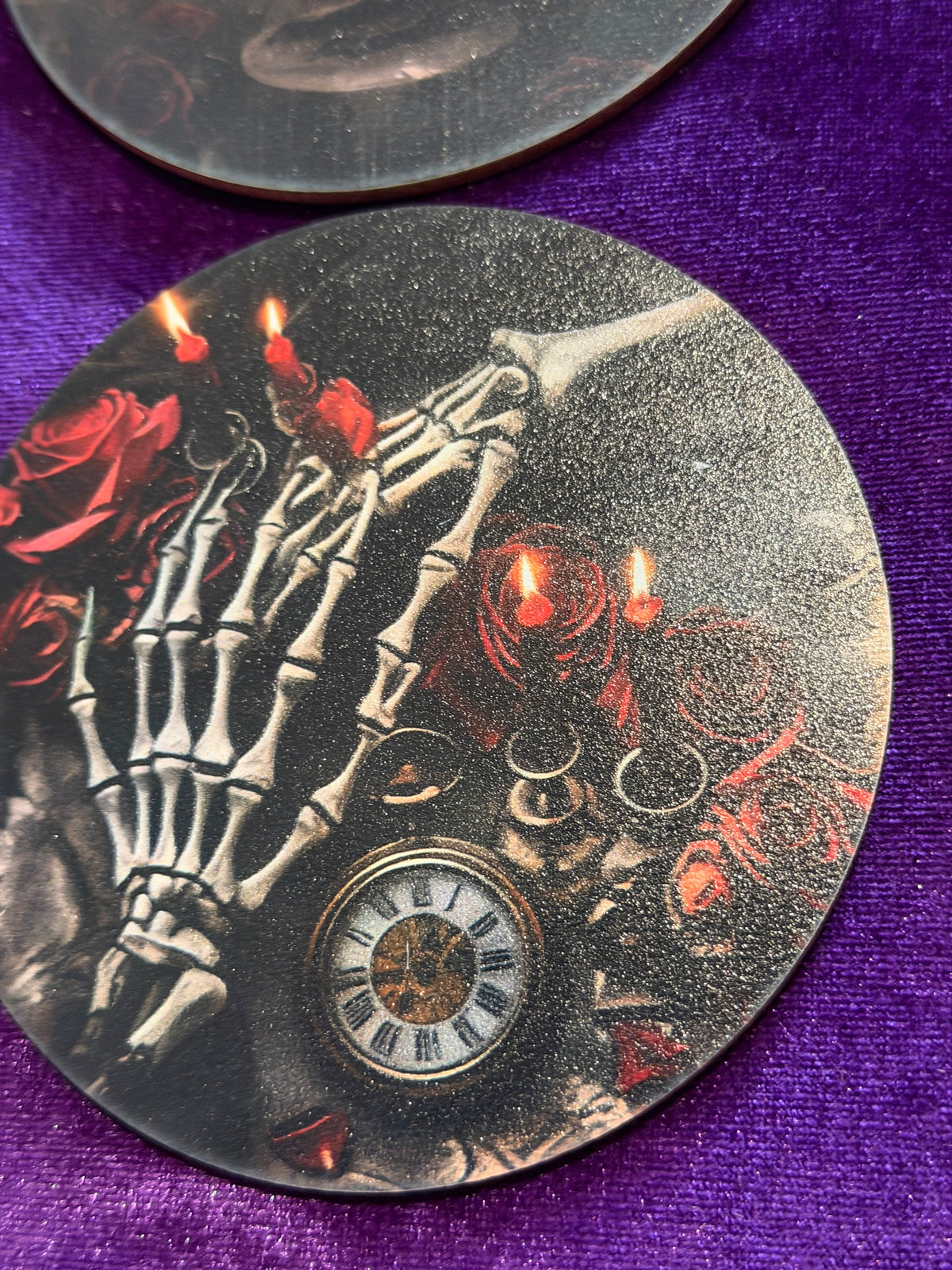 Gothic Shadows Wooden Coasters – Set of Six