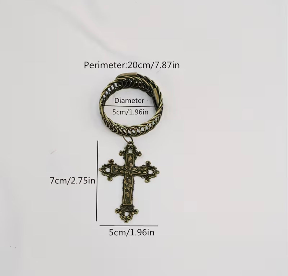 Gothic Cross Metal Curtain Tie-Backs – Pair