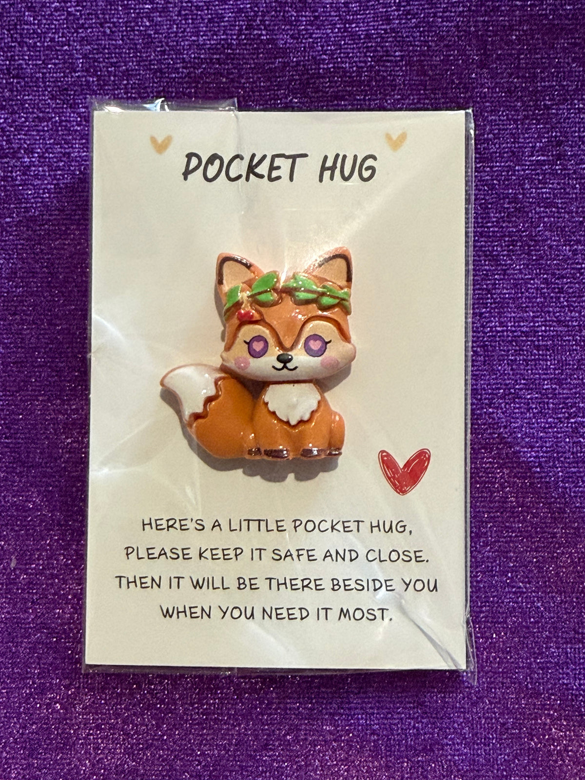 Fox Pocket Hug – Carry a Little Magic Brown