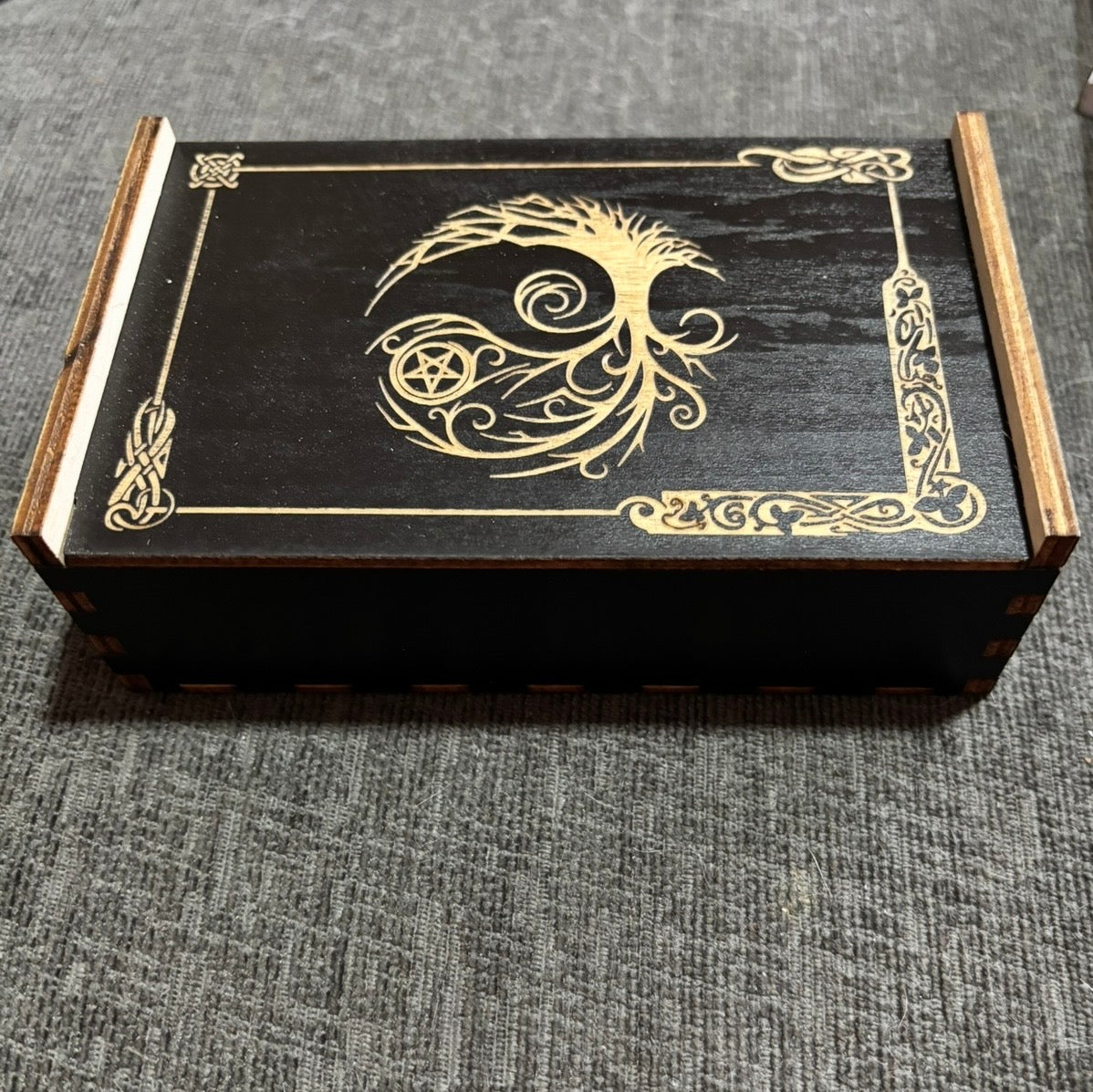 Tree of Life Wooden Tarot Card Box