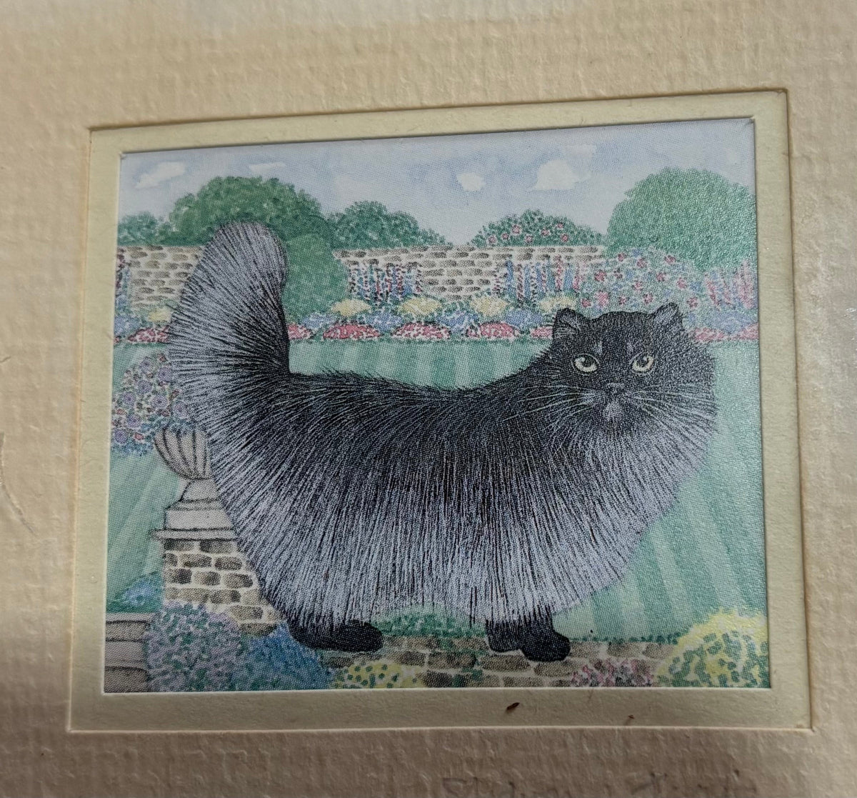 Vintage Sharon Jervis Framed Cat Prints – Four Miniatures