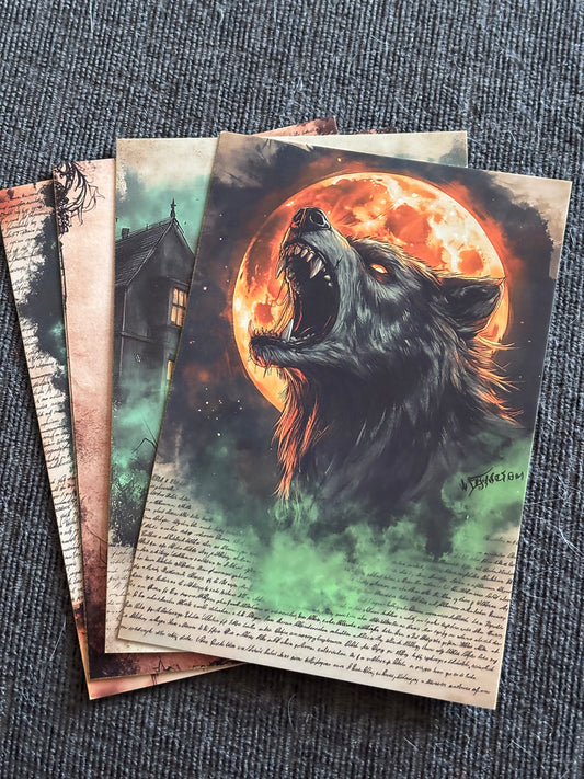 Gothic Graveyard Art Print Set