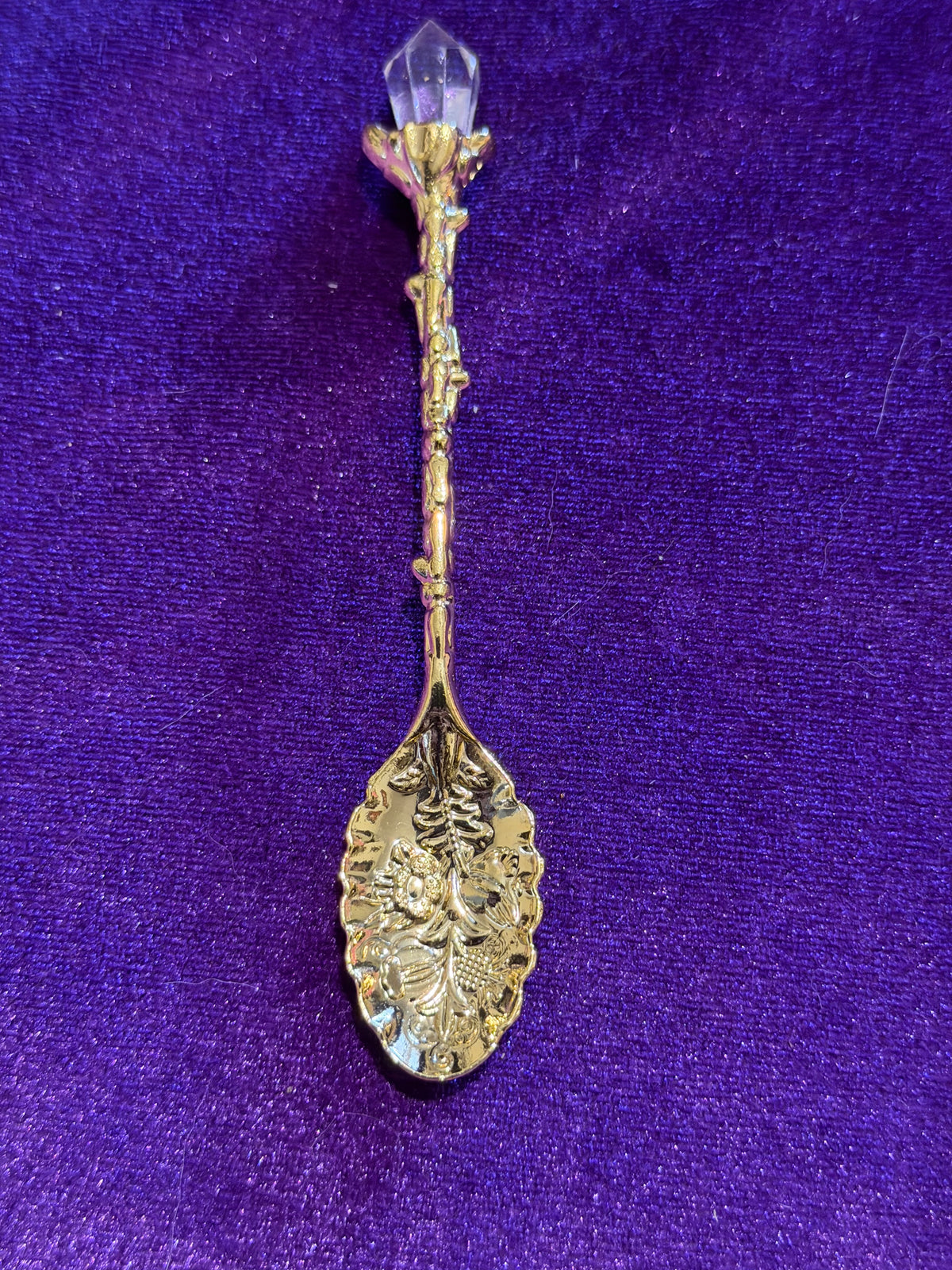 Crystal-Tipped Ritual Herb Spoon