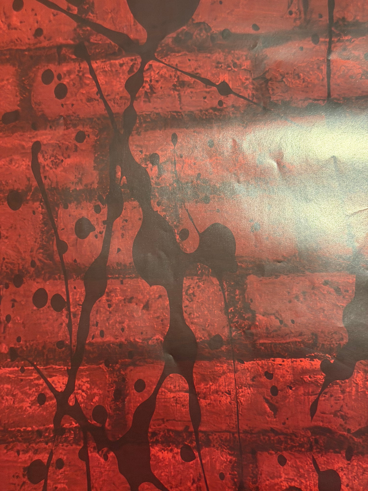 Horror – Blood-Splattered Wall Premium Wrapping Paper, 2 Sheet Pack