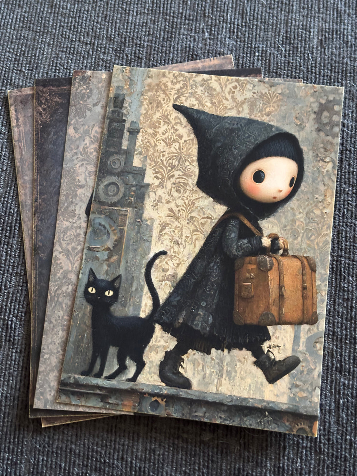 Gothic Doll Mini Art Print Set (4 Pack)
