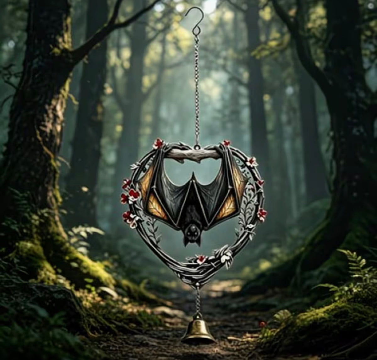 Gothic Bat Wind Chime