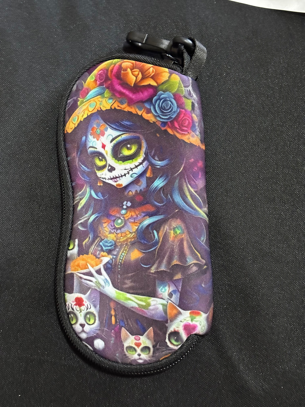 Shockproof Glasses Case – Clip-On Sunglasses Case Sugar Skull