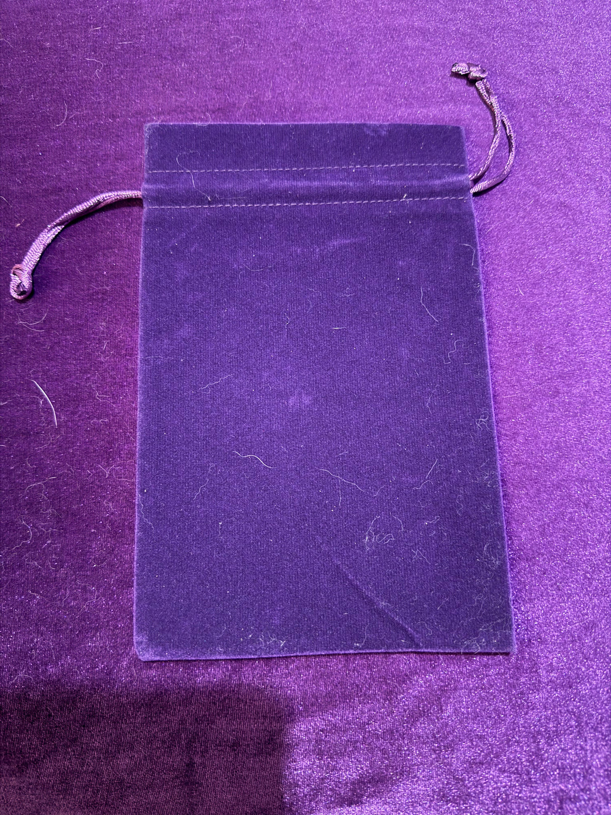 Purple Triple Moon & Pentacle Velvet Tarot Bag
