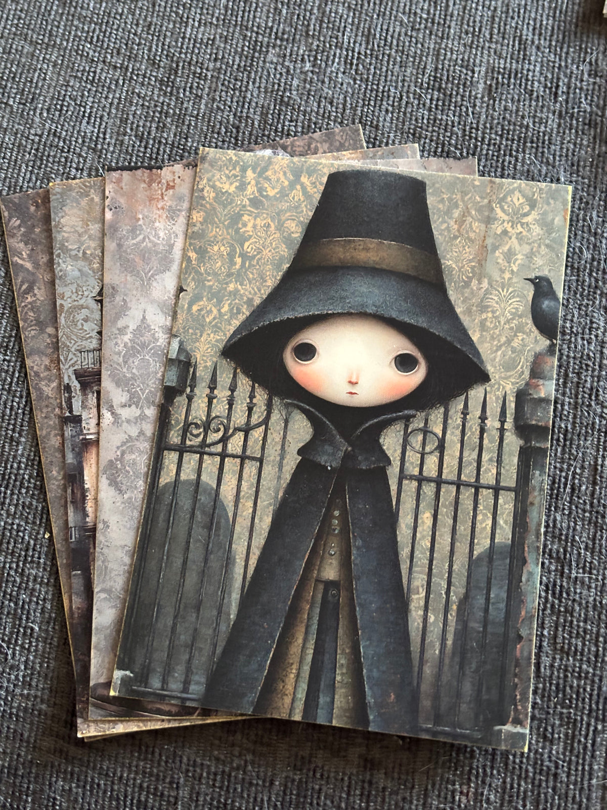 Gothic Doll Mini Art Print Set (4 Pack)