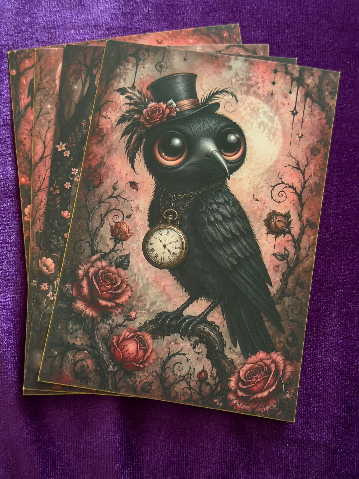 Crimson Moon Mini Art Prints – Set 2