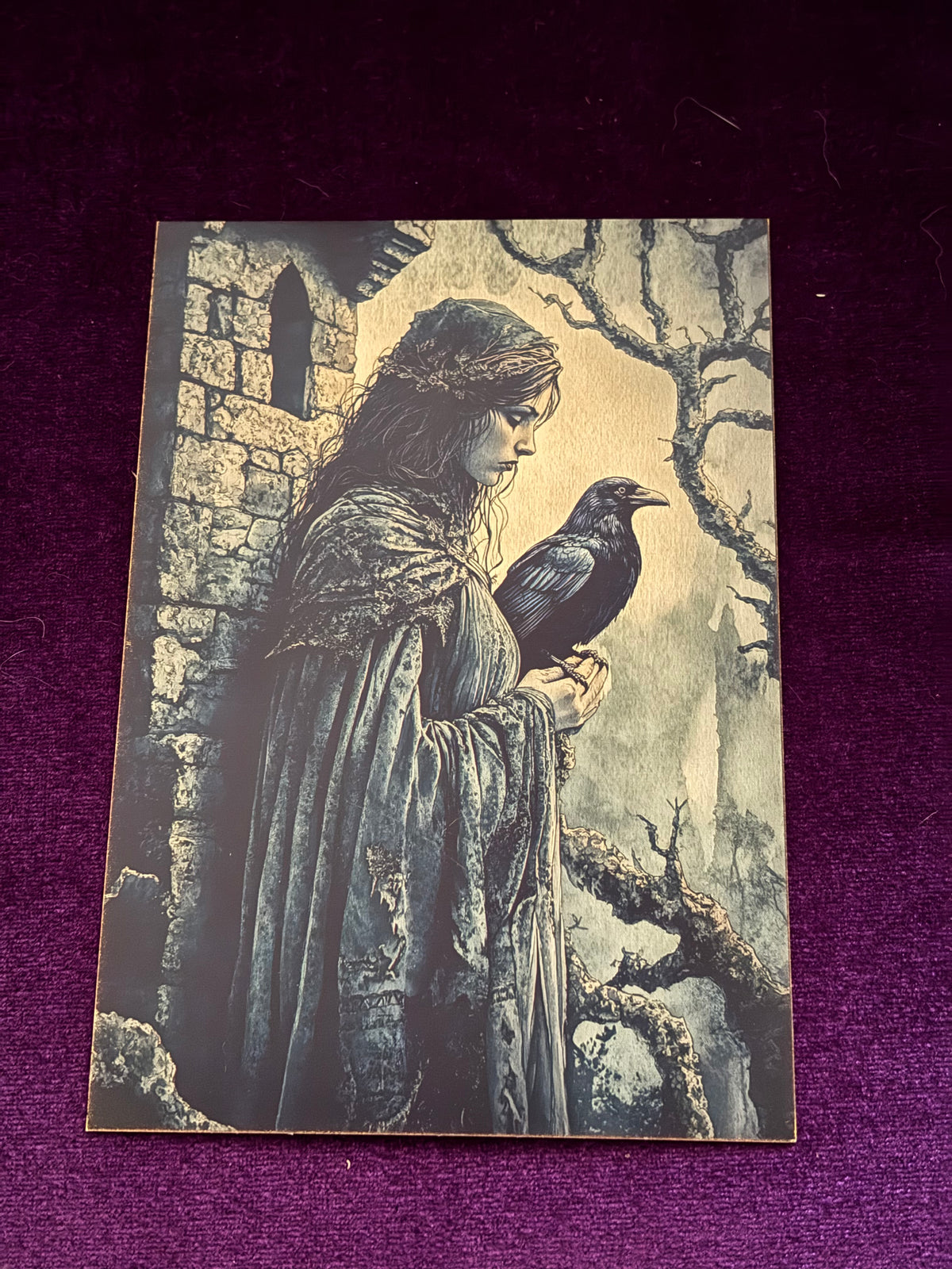 Gothic Moonlit Ruins Mini Print Set – Set 5