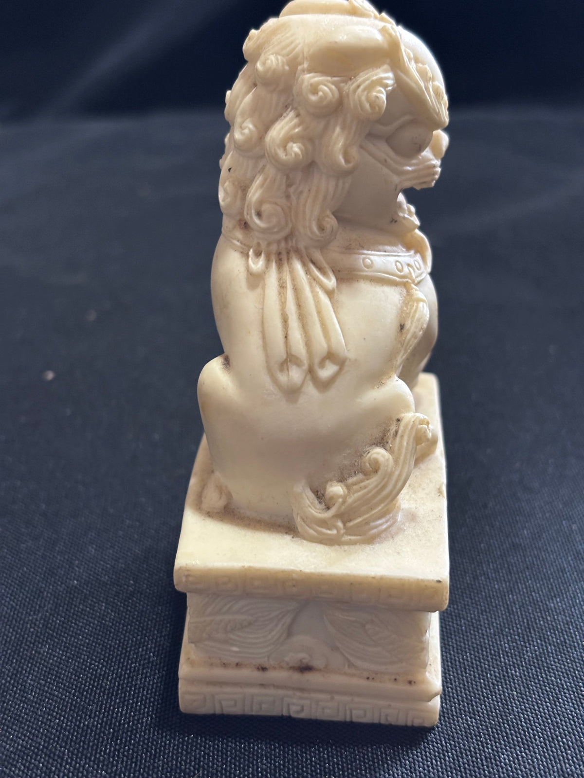 Small Vintage Chinese Carved Soapstone Foo Dog Guardian Lion