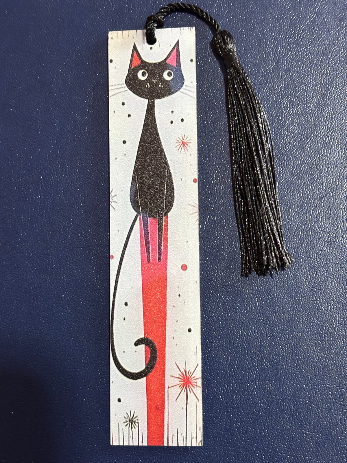 Acrylic Cat Bookmark With Silk Tassel